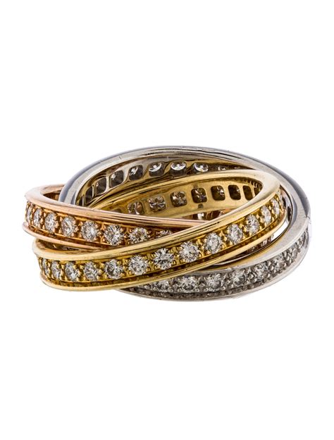 cartier round diamond ring|cartier rolling ring with diamonds.